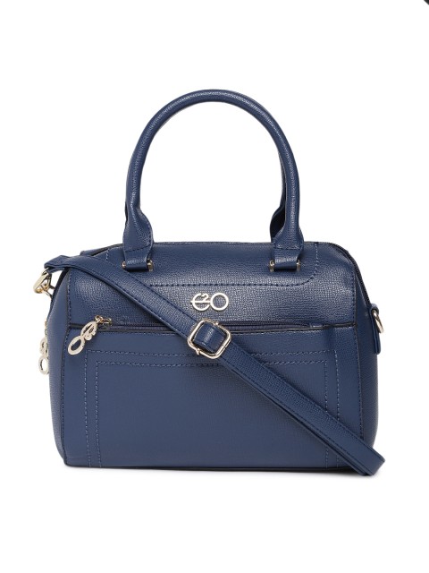 

E2O Navy Blue Solid Handbag