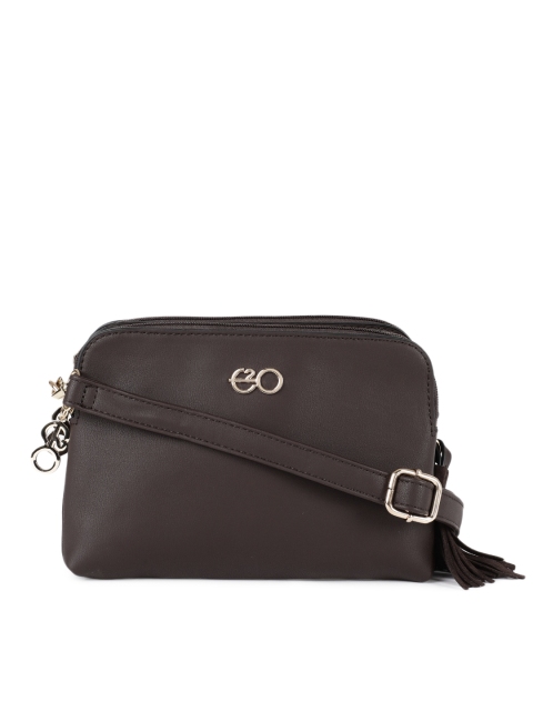 

E2O Brown Solid Sling Bag
