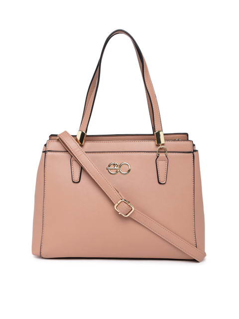 

E2O Peach-Coloured Solid Shoulder Bag