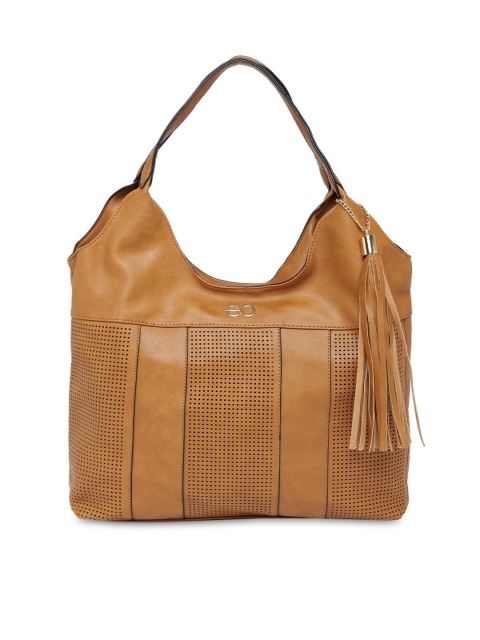 

E2O Mustard Cutwork Hobo Bag