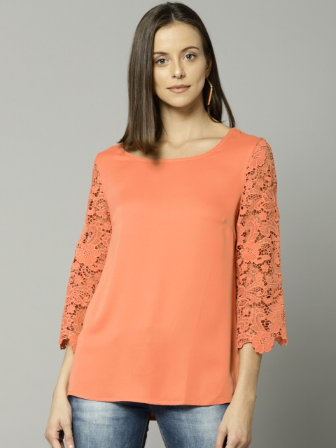 

Marks & Spencer Women Peach-Coloured Solid Top