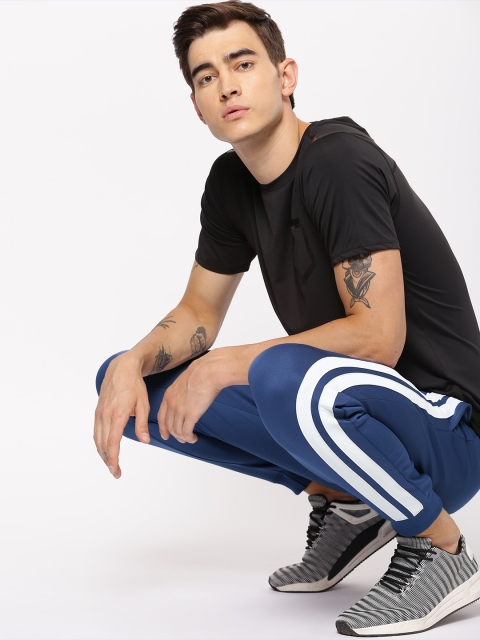 

ether Men Activewear Blue Regular Fit Kooltex Technology Cropped Joggers