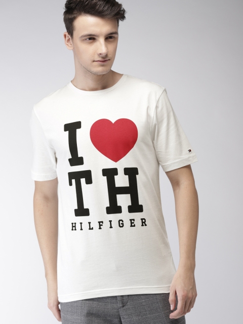 

Tommy Hilfiger Men White Printed T-shirt