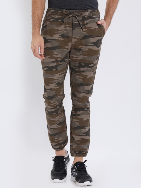 

Killer Men Khaki & Olive Green Printed Slim Fit Joggers