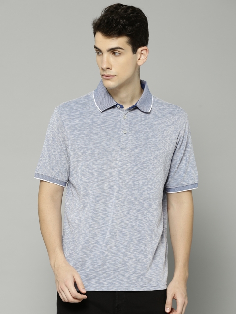 

Marks & Spencer Men Blue Solid Polo Collar T-shirt