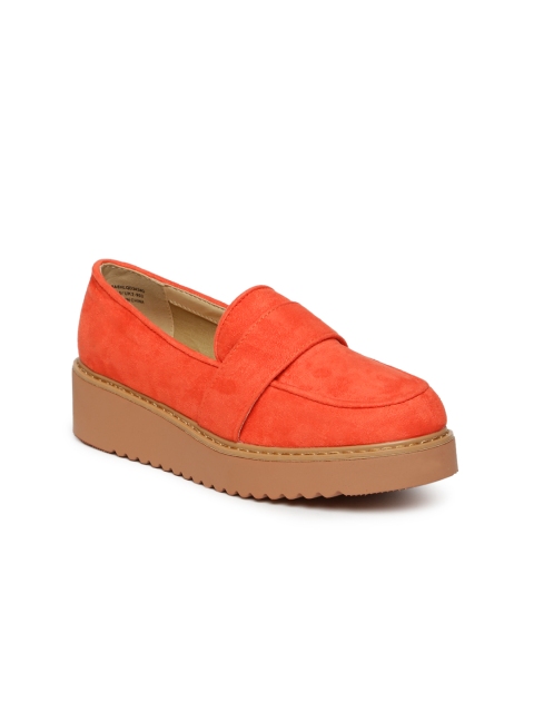 

United Colors of Benetton Women Orange Slip-On Sneakers