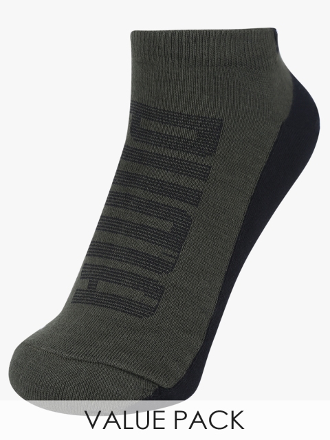 

Puma Men Set Of 3 Ankle Length Socks, Olive