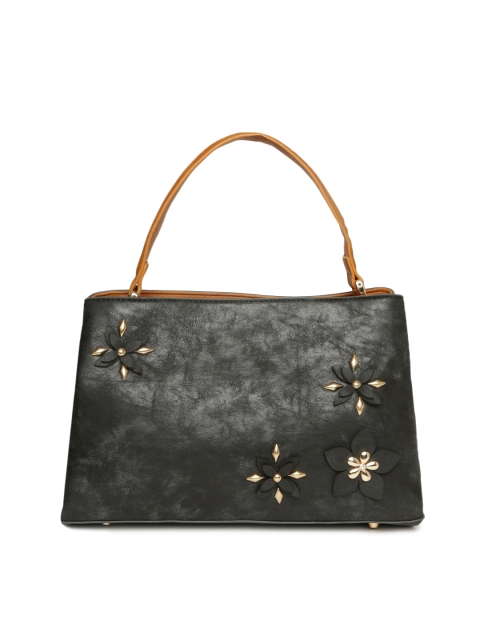

Addons Black Embellished Handheld Bag