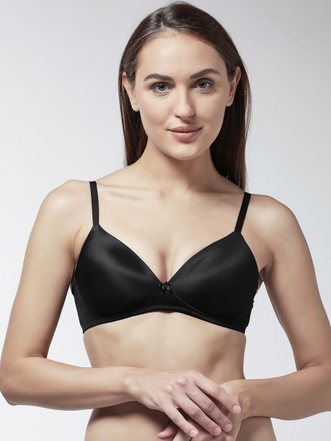 

Marks & Spencer Black Solid Non-Wired Lightly Padded T-shirt Bra T333218X