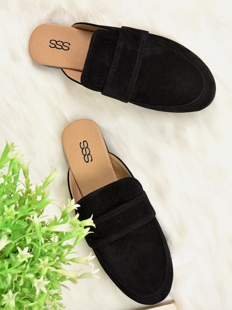 

Street Style Store Women Black Solid Mules