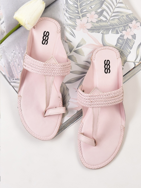 

Street Style Store Women Pink Braided One Toe Flats