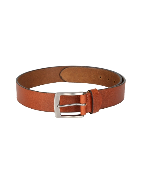 

Peter England Men Brown Textured Leather Belt