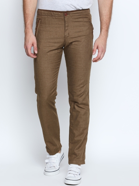 

Avoq Men Solid Khaki Smart Fit 2 Zipper Pocket Loungepants