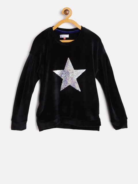 

U.S. Polo Assn. Kids Girls Black Sequinned Sweatshirt