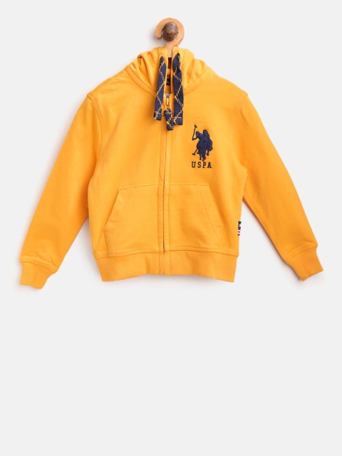 

U.S. Polo Assn. Kids Boys Yellow Hooded Sweatshirt