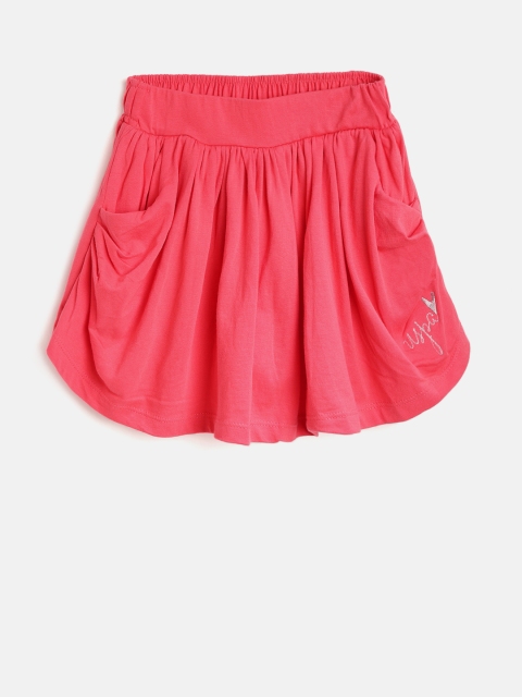 

U.S. Polo Assn. Kids Girls Pink Solid Mini Skorts