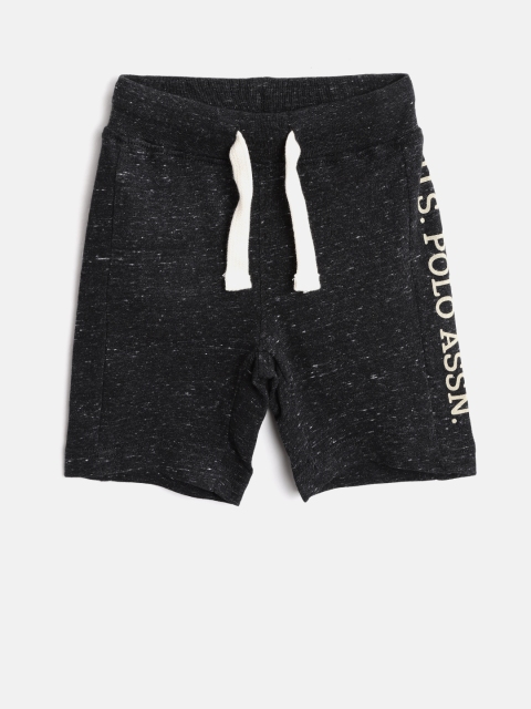 

U.S. Polo Assn. Kids Boys Charcoal Grey Solid Regular Fit Shorts
