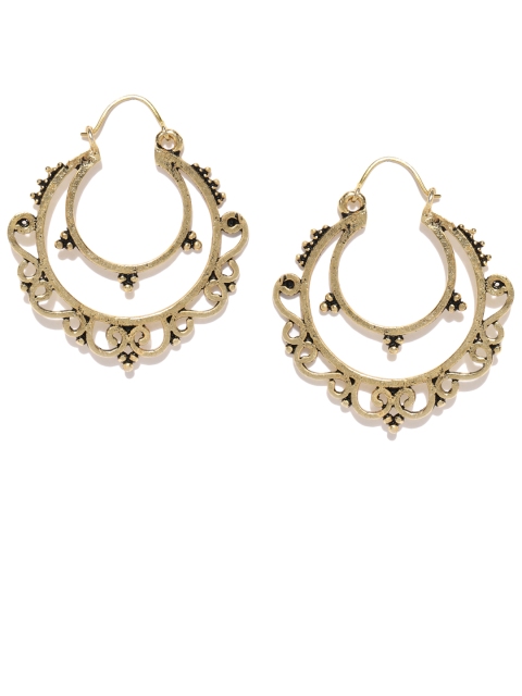 

Ayesha Gold-Toned Crescent Shaped Hoop Earrings