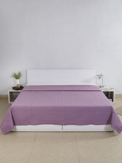 

House This Lavender Textured Cotton Double Bed Cover
