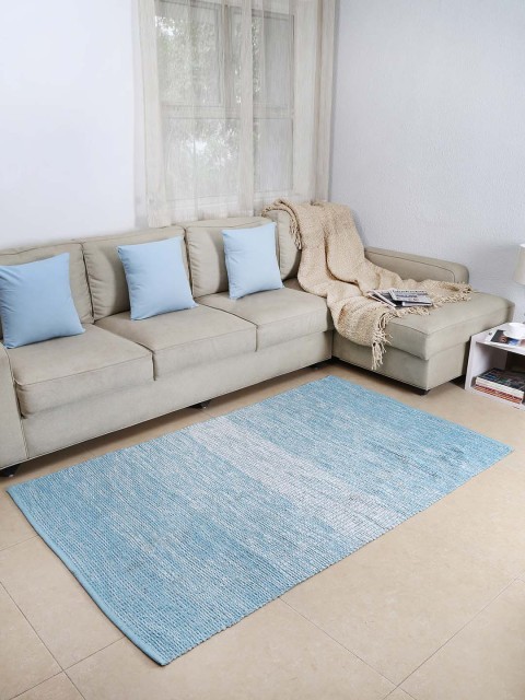 

House This Blue & White Printed Mat
