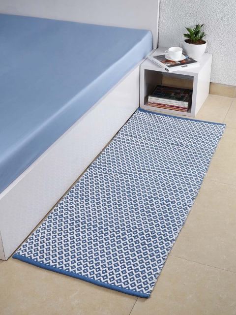 

House This Blue & White Printed Mat