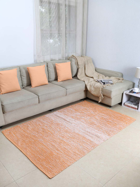 

House This Orange & White Printed Mat