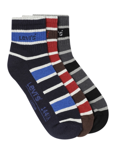 

Levis Men Pack of 3 HC Mid-cut Ankle Socks, Navy blue