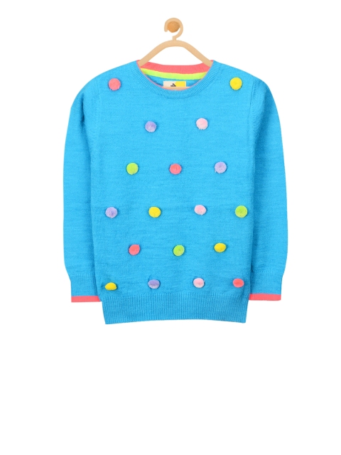 

Cherry Crumble Unisex Blue Self Design Pullover