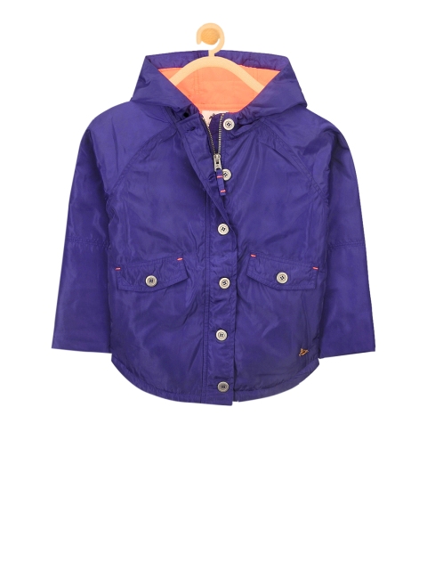 

Cherry Crumble Kids Purple Solid Tailored Jacket