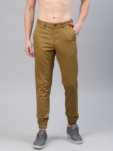 

HRX by Hrithik Roshan Men Khaki Solid Joggers