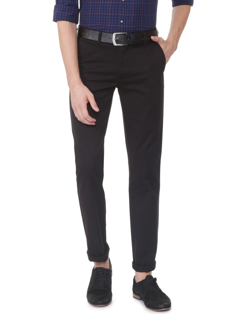 

Peter England Casuals Men Black Slim Fit Solid Chinos