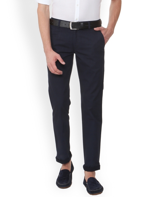 

Peter England Casuals Men Blue Slim Fit Self Design Chinos