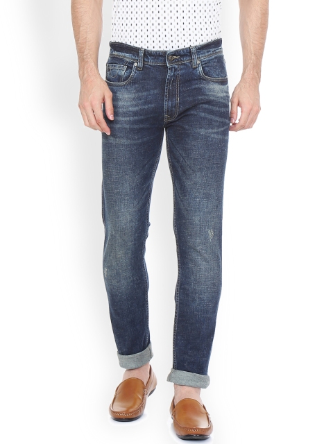 

Peter England Casuals Men Blue Tapered Fit Mid-Rise Clean Look Stretchable Jeans