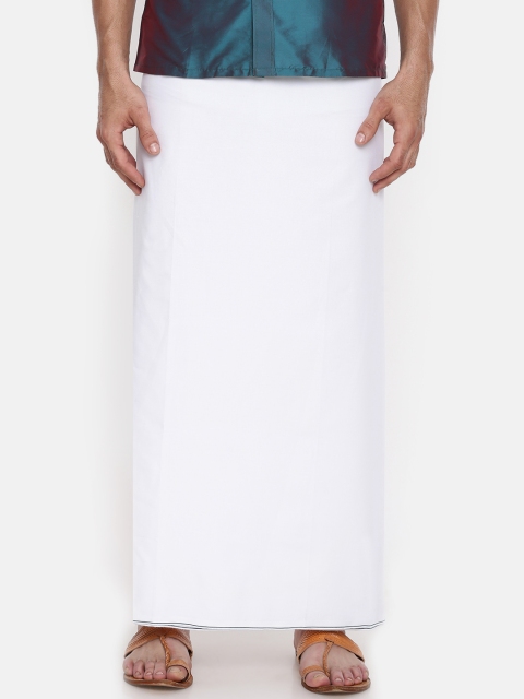 

Chennis White Solid Dhoti