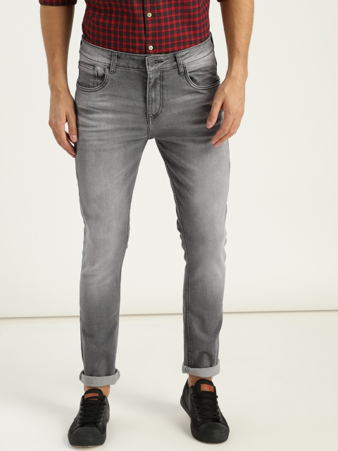 

Sztori Plus Size Men Grey Skinny Fit Mid-Rise Clean Look Stretchable Jeans