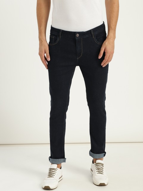 

Sztori Plus Size Men Navy Blue Skinny Fit Mid-Rise Clean Look Stretchable Jeans