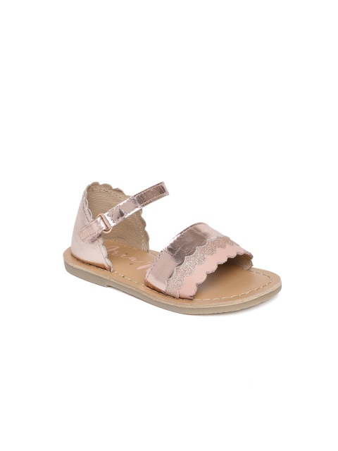 

Aria Nica Girls Rose Gold & Peach Open Toe Flats