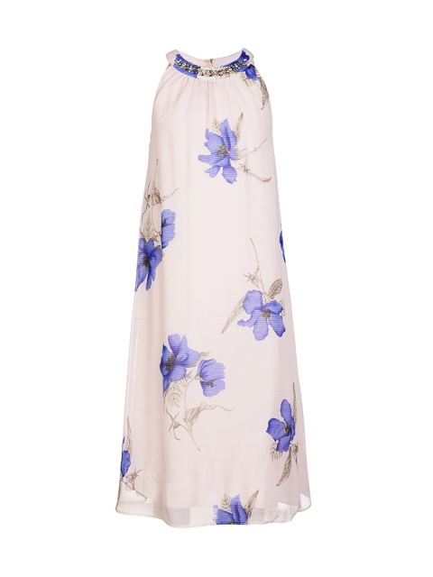 

One Friday Girls Cream-Coloured Printed A-Line Dress