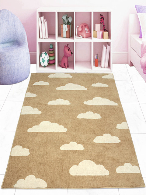 

Saral Home Beige Printed Anti Skid Floor Carpet