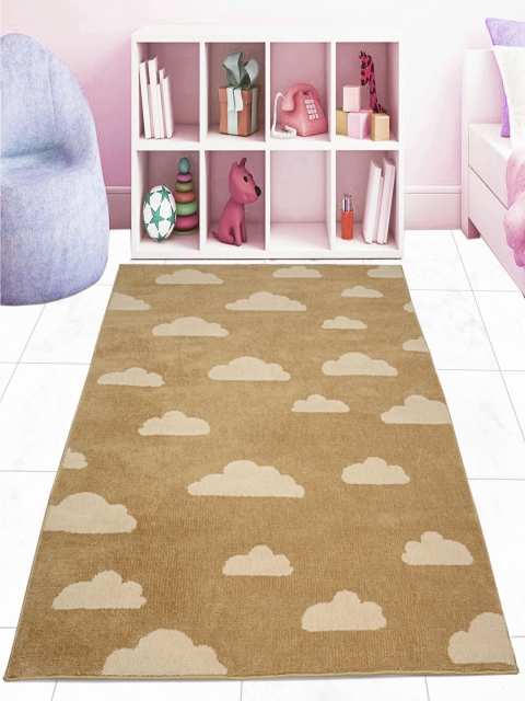 

Saral Home Soft Microfiber Anti Slip Kids Design Floor Carpet, Beige