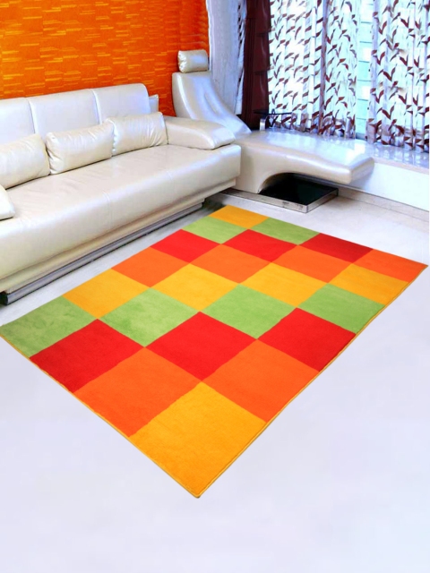 

Saral Home Multi Geometric Printed Anti-Skid Carpet