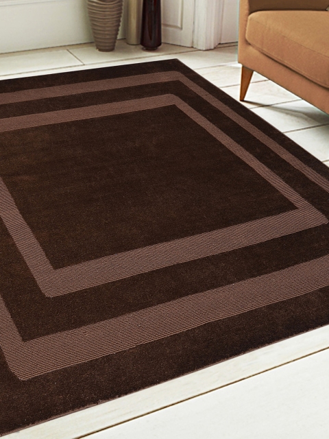 

Saral Home Brown Printed Anti-Skid Carpet