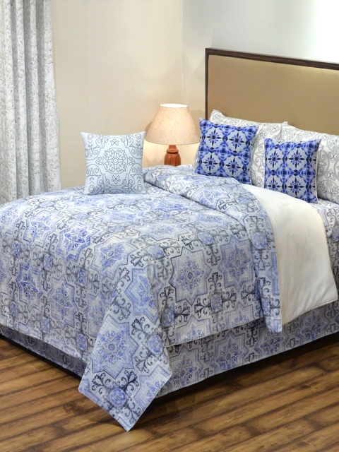 

Deco Window Set of 7 Printed Bedding Set, Blue