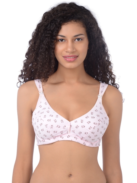 

Da Intimo Pink & Pink Printed Underwired Non Padded Maternity Bra