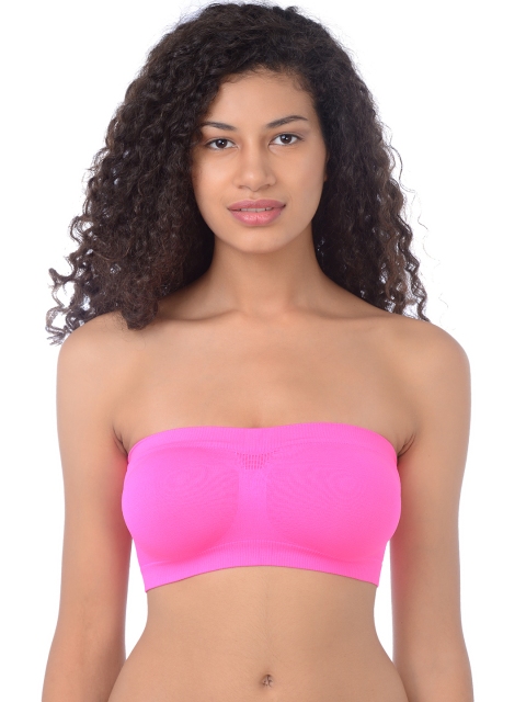 

Da Intimo Pink Solid Non-Wired Non Padded Bandeau Bra DI1033
