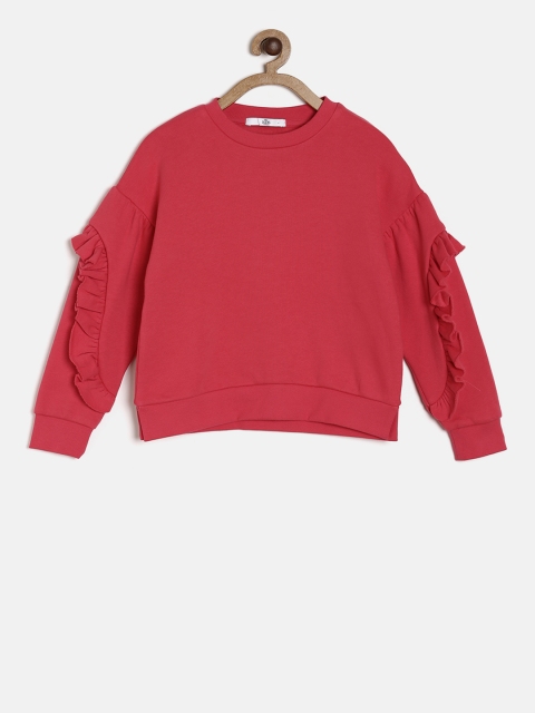

Marks & Spencer Girls Pink Solid Sweatshirt