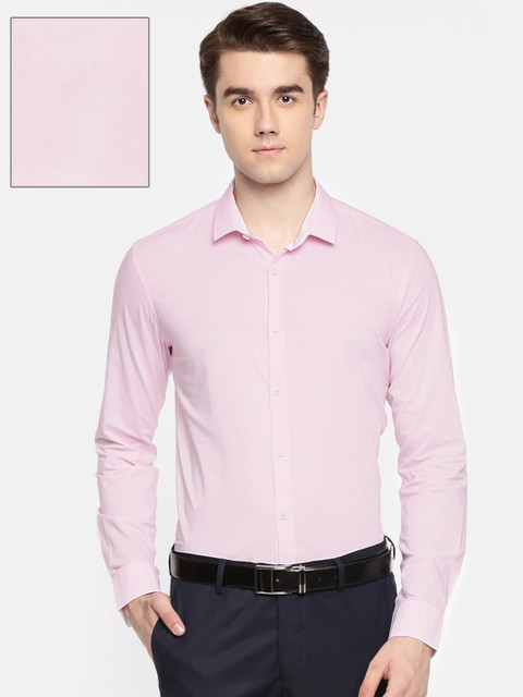 

U.S. Polo Assn. Men Pink Slim Fit Solid Formal Shirt