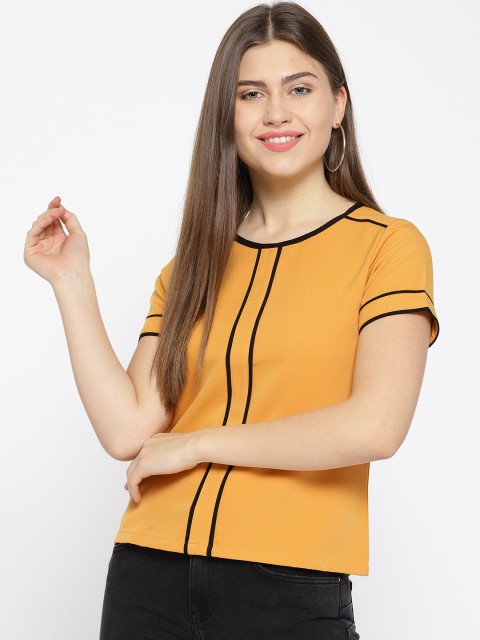 

Xpose Women Mustard Yellow Solid Top