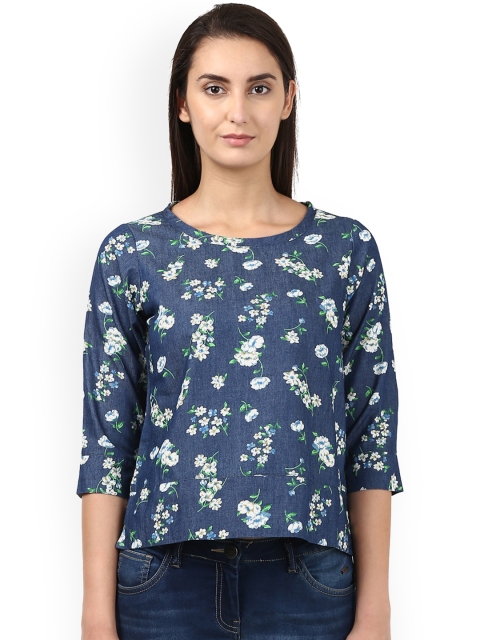 

Park Avenue Women Blue Printed Top