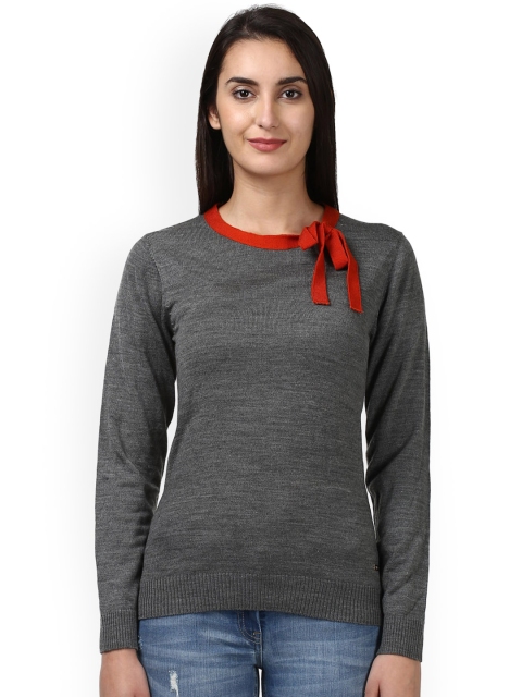 

Park Avenue Women Grey Solid Pullover